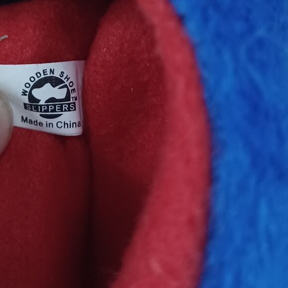 Blue Wooden Shoe Slippers Clogs - Women's Size 7-9 - Picture 2 of 4